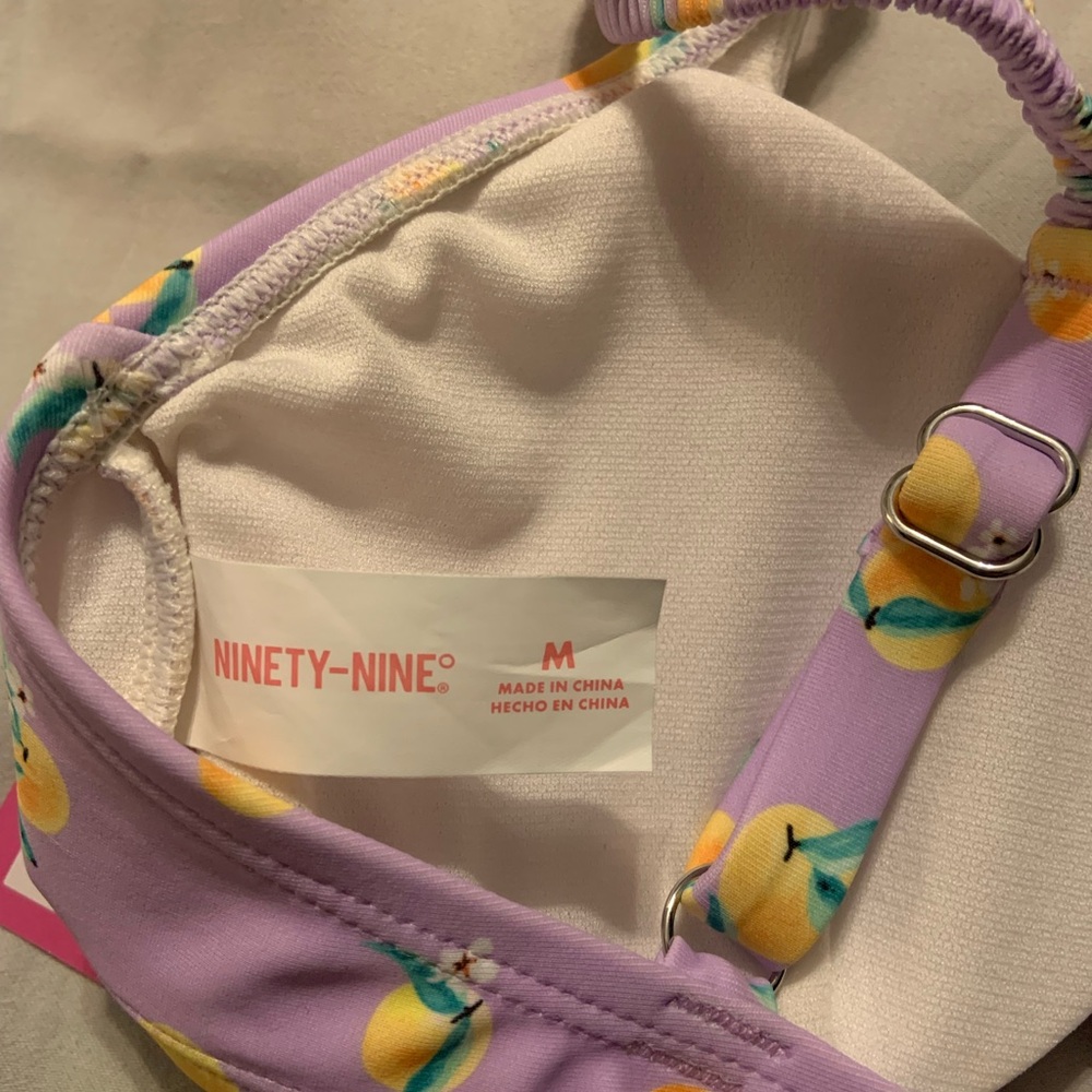 Ninety-Nine Purple & Lemon Bikini Top - Picture 3 of 3